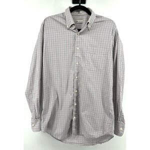 Peter Millar Button Down Collard Shirt Plaid Men's Size Medium